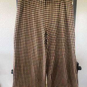 J. Jill Black and Tan Checkered Cropped Pants